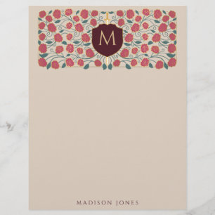 Sword & Shield Medieval Fantasy Monogram Letterhead
