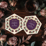 Sword & Shield Medieval Fantasy Monogram Wedding Paper Coaster<br><div class="desc">Invite your wedding guests with this Royal Sword & Shield Medieval Fantasy Monogram design. This design is perfect for couples seeking a regal, yet modern-day medieval fantasy aesthetic. Personalize the text, font, and colours to suit your design preferences. Matching Items in our shop for a complete party theme. Design is...</div>