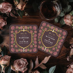 Sword & Shield Medieval Fantasy Monogram Wedding Square Paper Coaster<br><div class="desc">Invite your wedding guests with this Royal Sword & Shield Medieval Fantasy Monogram design. This design is perfect for couples seeking a regal, yet modern-day medieval fantasy aesthetic. Personalize the text, font, and colours to suit your design preferences. Matching Items in our shop for a complete party theme. Design is...</div>