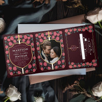 Sword & Shield Medieval Fantasy Monogram Wedding