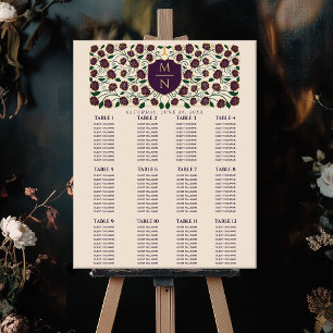 Sword & Shield Medieval Monogram Seating Chart