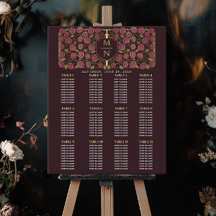 Sword & Shield Medieval Monogram Seating Chart