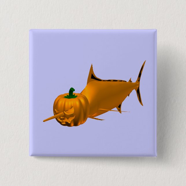 Swordfish 2 Inch Square Button (Front)