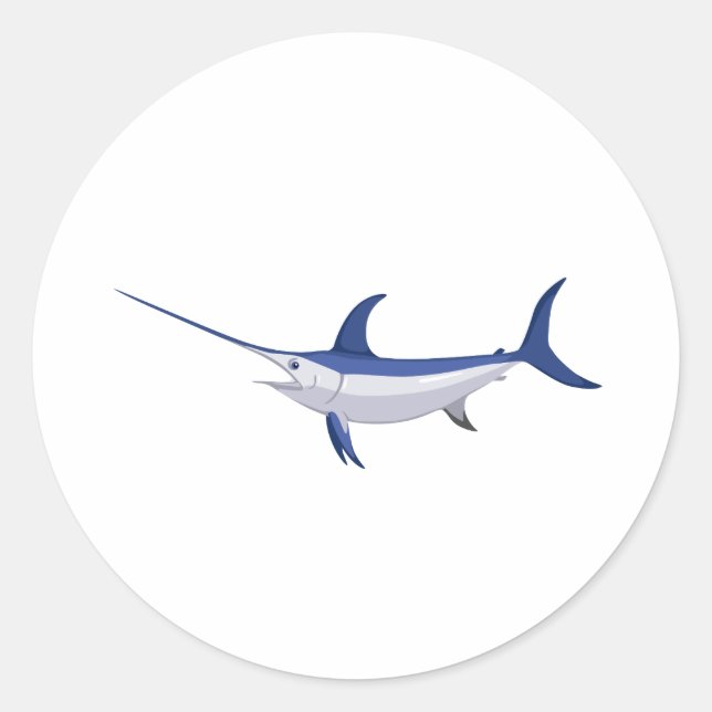 Swordfish Classic Round Sticker (Front)