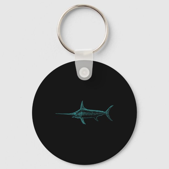 Swordfish Marlin Sword Fish Broadbill Xiphias Glad Keychain (Front)