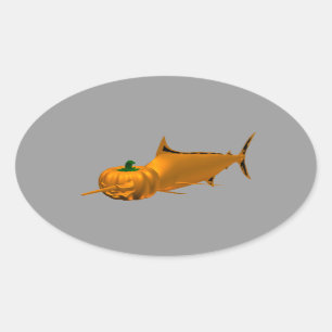 Swordfish Oval Sticker