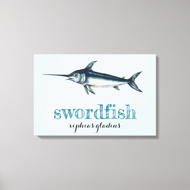 Swordfish Stretched Canvas Print (Front)