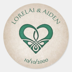 Swords Celtic Wedding Classic Round Sticker