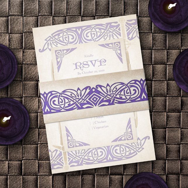 Swords Celtic Wedding Invitation Belly Band (Creator Uploaded)