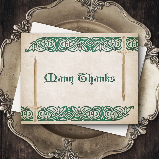 Swords Celtic Wedding Thank You Card (Creator Uploaded)