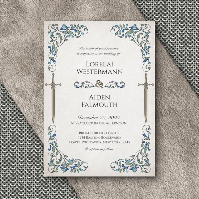 Swords Gamer Fantasy Wedding Invitation (Creator Uploaded)