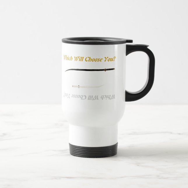 Swords of Legend: Which Will Choose You? Travel Mug (Right)