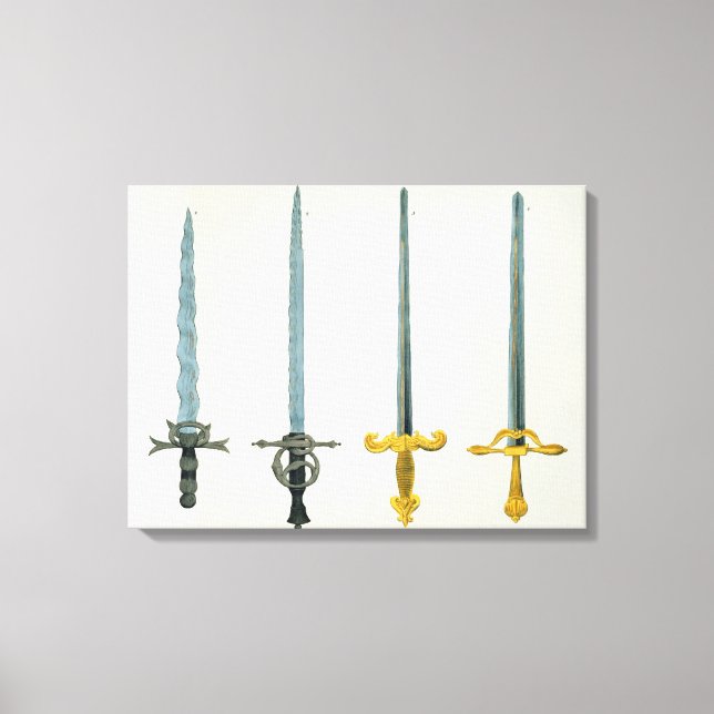 Swords, plate from 'A History of the Development a Canvas Print (Front)