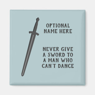 Swordsman - Dancer Theme Customizable Words Magnet