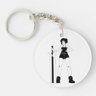 Swordswoman Anime Girl Porte - clé