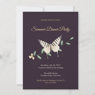 Swordtail Butterfly Dinner Party Invitation
