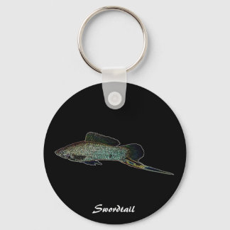 Swordtail glowing keychain