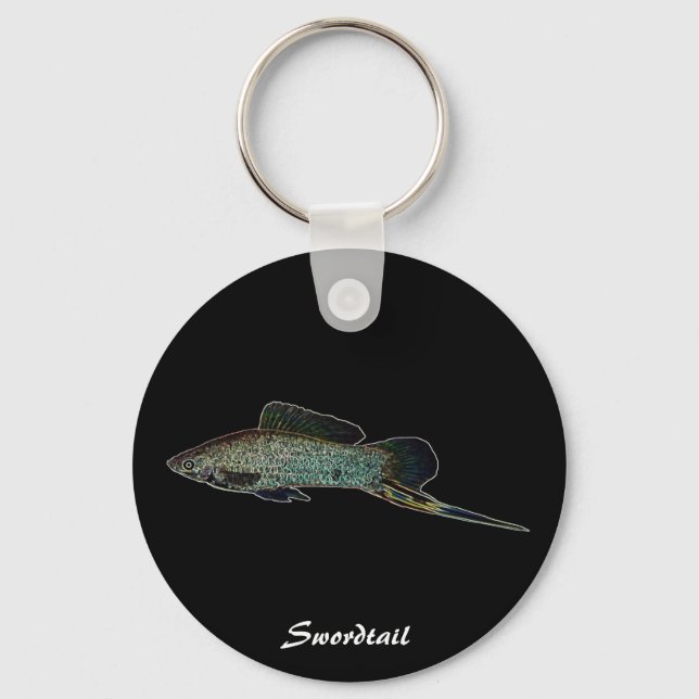 Swordtail glowing keychain (Front)