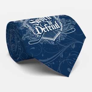 Sworn To Defend (Hockey Defenseman) Neck Tie