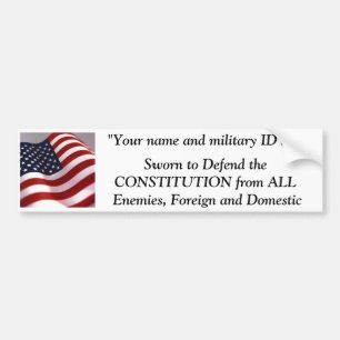 Sworn to Defend the CONSTITUTION from ... Bumper Sticker