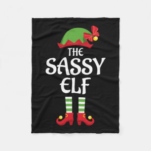 Sy Elf Family Matching Group Christmas Fleece Blanket