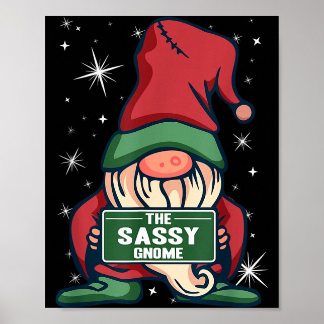Sy Gnome Xmas Elf Matching Family Christmas Pajama Poster (Front)