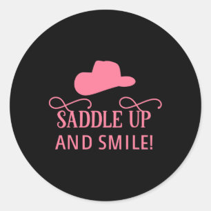 Sy Horse Lover Horseck Riding Cowgirl Princess Wes Classic Round Sticker