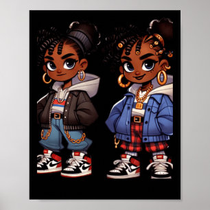 Sy Sisters Twin Vibes Sticker Poster