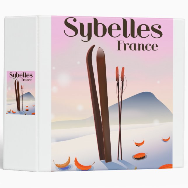 Sybelles France Ski poster Binder (Front/Spine)