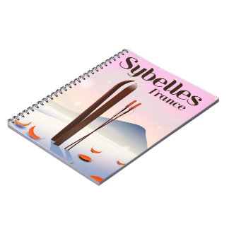 Sybelles France Ski poster Notebook