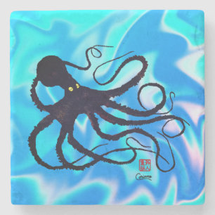 Sybille's Octopus L - Marble Coaster