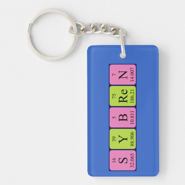 Sybren periodic table name keyring (Front)