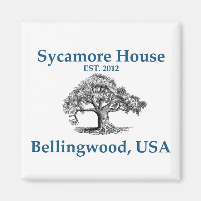 Sycamore House Magnet (Front)