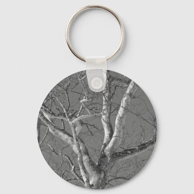 Sycamore Tree Against Winter Sky Items Keychain (Front)