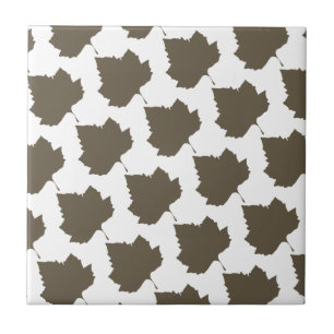 Sycamore Tree Brown Leaf Pattern Tile