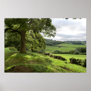 Sycharth in Powys, Wales, During Autumn Equinox Poster