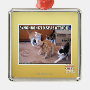 Sychronized Spaz Attack Metal Ornament