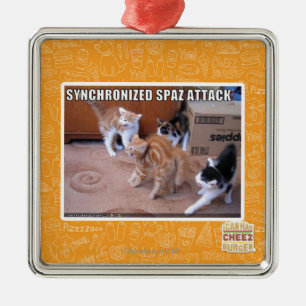 Sychronized Spaz Attack Metal Ornament