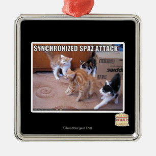 Sychronized Spaz Attack Metal Ornament