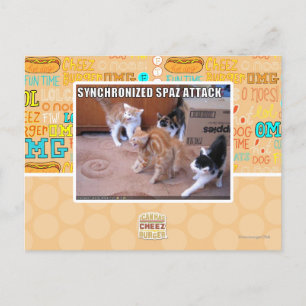 Sychronized Spaz Attack Postcard