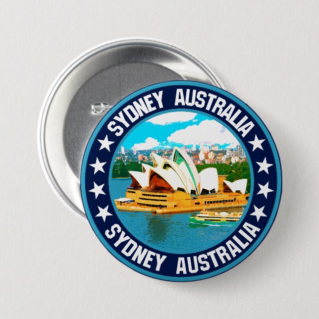Sydney                                             3 inch round button (Front & Back)