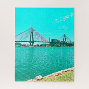 Sydney ANZAC Bridge harbour scene Jigsaw Puzzle