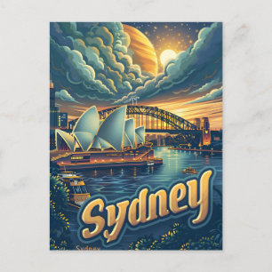 Sydney at Night: Elegance at the Opera House Postcard