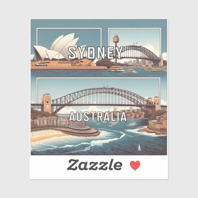 Sydney Australia 3 Inch Vinyl Sticker (Sheet)