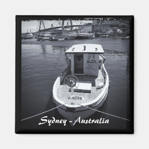 Sydney - Australia, Boat, Bridge (Fridge Magnet) Magnet