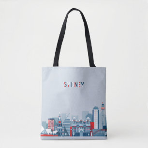 Sydney Australia City Skyline Tote Bag
