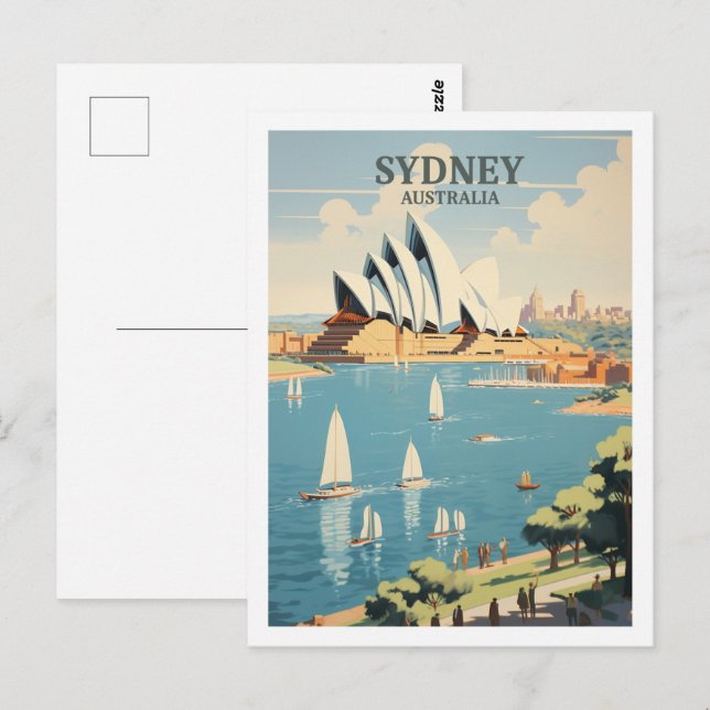 Sydney Australia Famous Vintage Travel Place Postcard (Front/Back)