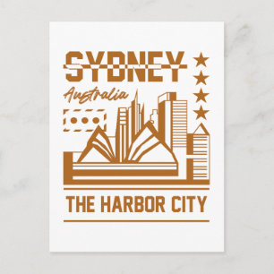 Sydney Australia Harbour City Modern Skyline Desig Postcard
