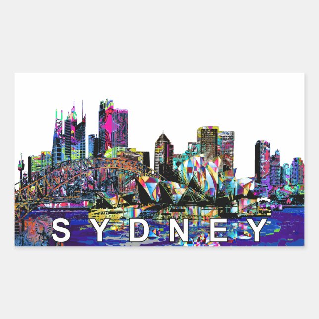 Sydney, Australia in graffiti Sticker (Front)