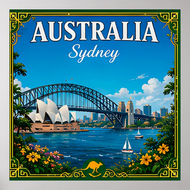 🌏 Sydney Australia Memory From Harbour 🌏 Poster (Front)